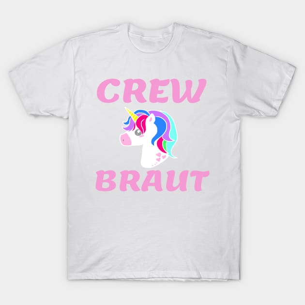 Bachelorette Party Shirt Unicorn Crew Bride T-Shirt by KK-Royal